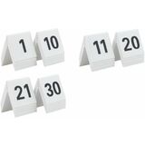 Securit set de numros de table 11 - 20 , blanc, acrylique