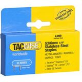 TACWISE agrafes 53/10 mm, acier inoxydable, 2.000 pices