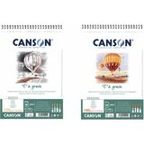 CANSON album spiral de papier dessin "C"  grain, A3