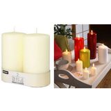 STARPAK bougie cylindrique "Ivory", diamtre: 80 mm, ivoire