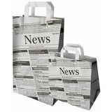 PAPSTAR sac en papier "Newsprint", 200 x 100 x 360 mm