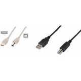 DIGITUS Cble de raccordement USB, usb-a - usb-b mle, 0,5 m