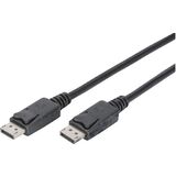 DIGITUS Cble de raccordement displayport 1.2, 3,0 m, noir