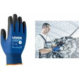 uvex gants de travail phynomic wet, T. 06, bleu/anthracite