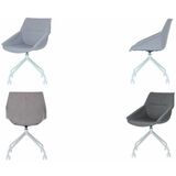 PAPERFLOW chaise visiteur LUGE, set de 2, blanc / anthracite