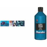 Marabu peinture acrylique acryl Color, 500 ml, argent 082