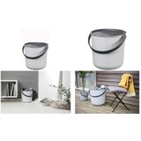 Plast team Seau de rangement AKITA, 10 litres, gris nuage