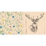 PAPSTAR serviettes  motif "Deer", 330 x 330 mm, naturel