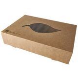 PAPSTAR Bote de traiteur "pure", 357 x 247 x 80 mm, marron