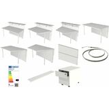 kerkmann table annexe atlantis 3, blanc/graphite