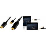 LogiLink Cble HDMI, connecteur HDMI-A + usb-a - DisplayPort
