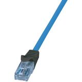 LogiLink Cble patch Premium, Cat.6A, U/UTP, 10 m, bleu