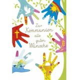 SUSY card Kommunionskarte "Bunte Hnde"