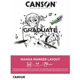 CANSON bloc de dessin GRADUATE manga Marker Layout, A3