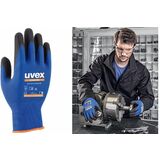 uvex gants de travail athletic lite, bleu/anthracite, T. 10