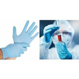 HYGOSTAR gant d'examen safe VIRUS, L, bleu