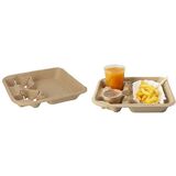 PAPSTAR plateau "To Go", 330 x 266 x 47 mm, naturel