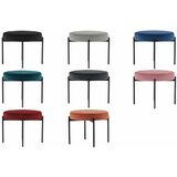 PAPERFLOW tabouret GAIA, rond, habillage velours, anthracite