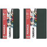 CANSON carnet  croquis GRADUATE Manga, 140 x 216 mm, noir