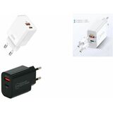 IWH chargeur secteur USB-C, 1 usb-a / 1 USB-C, 30 W, blanc