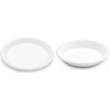 NATURE star Assiette en canne  sucre Bordofino, rond, blanc