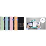 Oxford etudiants Cahier nomadbook Pastel, A4+, quadrill