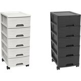 EDA module de classement STONE, A4, 5 tiroirs, PP, blanc