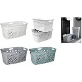 EDA corbeille  linge ALMERIA, 45 litres, PP, blanc