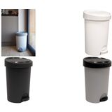 EDA poubelle  pdale Stepy, 15 litres, PP, anthracite