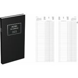 LECAS agenda de la Banque Long, 2025, 150 x 340 mm, noir
