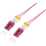 LogiLink Cble patch fibre optique, 2x LC-Duplex, OM4, 0,5 m