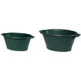 EDA bassine ovale, 50 litres, plastique, vert