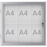 MAUL vitrine d'affichage MAULexcite, 16 x A4, aluminium