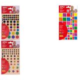 APLI kids Gommettes "Carr" couleurs mtallises, assorti