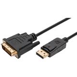 DIGITUS Cble adaptateur, dp - dvi-d 24+1, 3,0 m