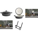 APS cocotte avec couvercle 5STARS, 3,0 litres, anthracite
