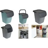 EDA poubelle de tri "TriHome", 40 litres, vert/anthracite