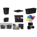plast team Couvercle AVEDORE, pour poubelle de 15 L, noir