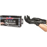 Spontex gants en vinyle Extra Black, taille: M, noir