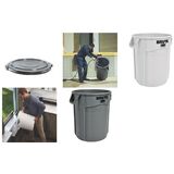 Rubbermaid collecteur BRUTE 37,9 litres, en PP, gris