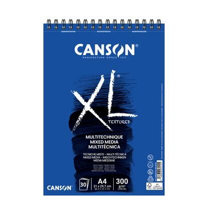 CANSON Bloc de dessin XL MIXED MEDIA Textured, A3