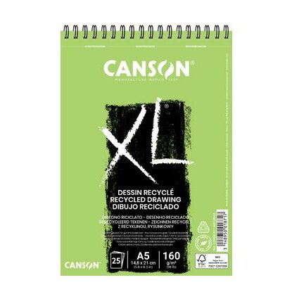 CANSON Bloc croquis et tudes "XL DESSIN RECYCLE", A5