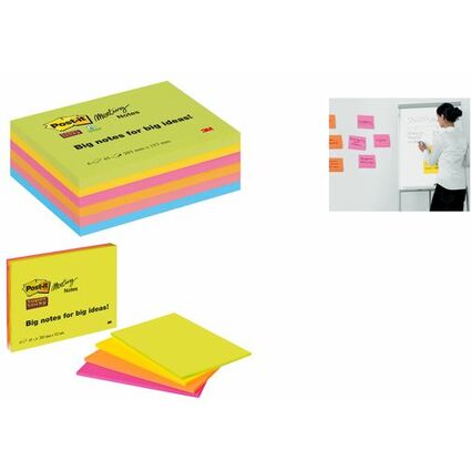 Post-it Bloc-note Meeting Notes Super Sticky, 203 x 153 mm