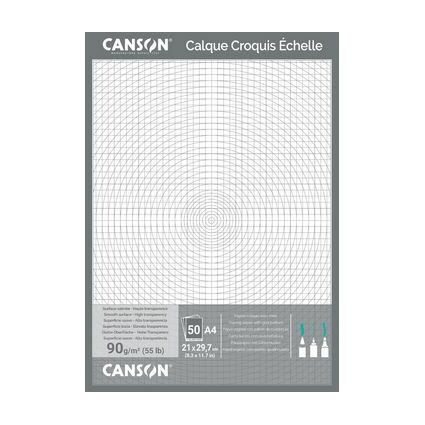 CANSON Papier calque pour dessin technique, A3, 90/95 g/m2