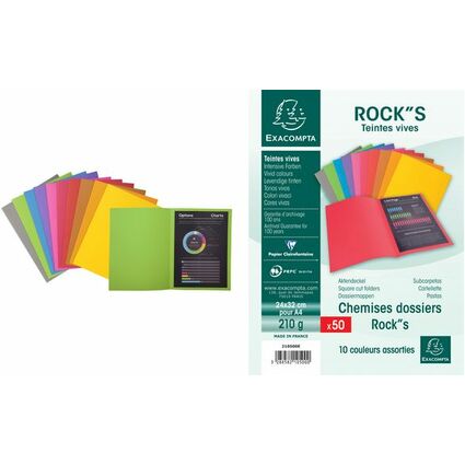 EXACOMPTA Chemises ROCK'S, A4, framboise