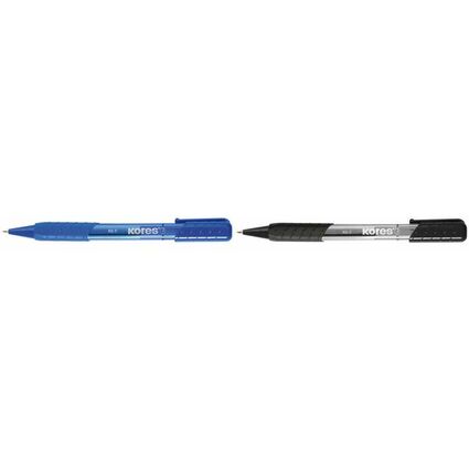 Kores stylo  bille rtractable jetable K-PEN K6, M, noir