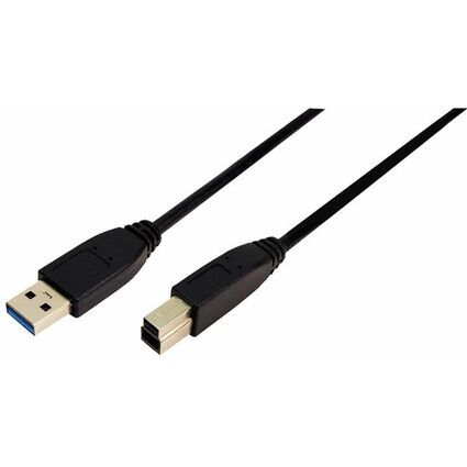 LogiLink Cble USB 3.0, USB-A - USB-B mle, 1 m, noir