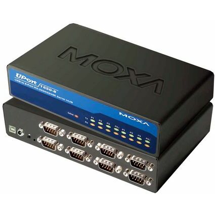 MOXA hub RS-232 avec port USB 2.0,8 ports,desktop, avec bloc