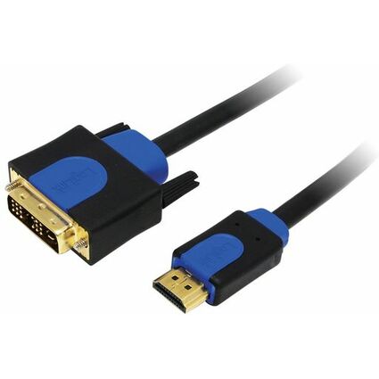 LogiLink Câble HDMI High Speed, HDMI - DVI-D, 3 m