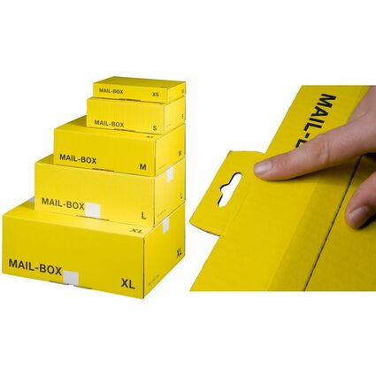 smartboxpro Carton d'expdition MAIL BOX, taille: S, jaune